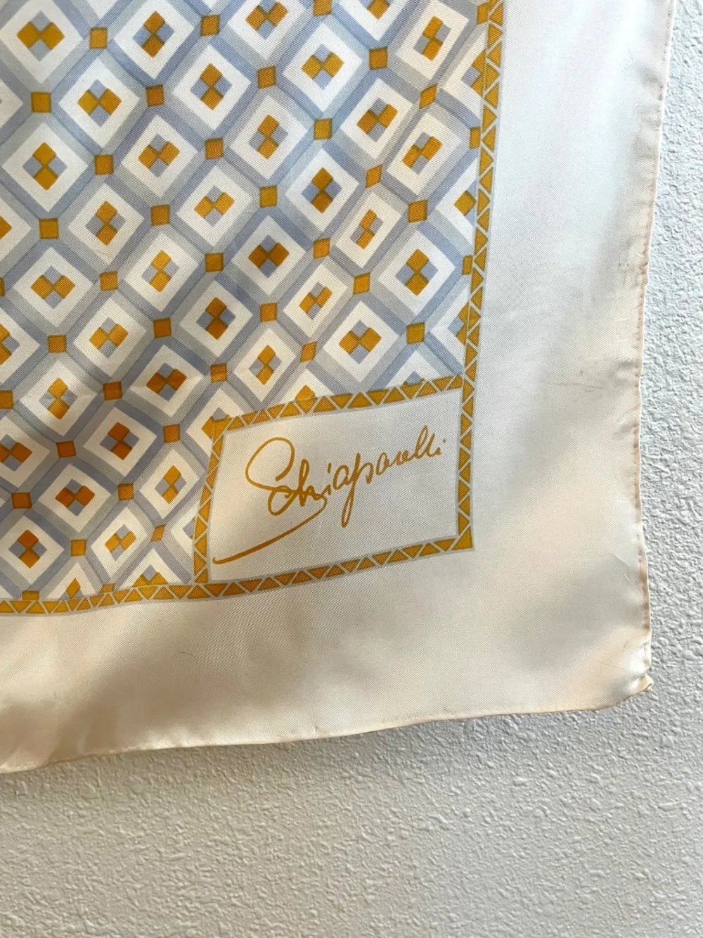 Vintage 1970's Schiaparelli Silk Scarf 29" Square - Picture 4 of 6